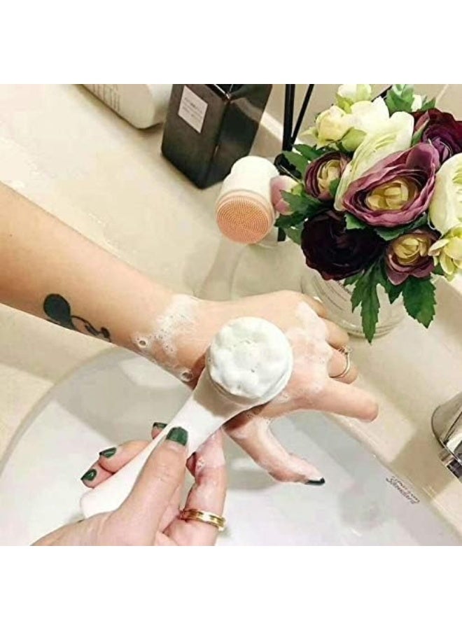 فرشاة تنظيف عميقة مزدوجة الجوانب - أداة متعددة الألوان للوجه لإزالة الرؤوس السوداء وتقشير البشرة - Image 4